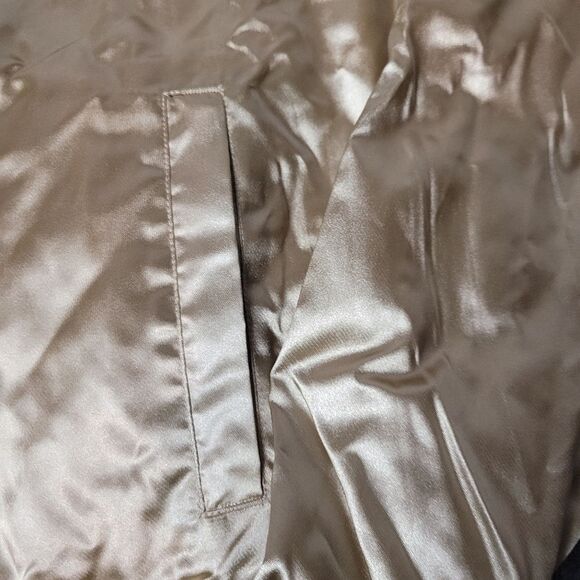 Molson Coors Augusta Sportswear Jacket Size S Gold Satin Snap Varsity Bomber - Picture 5 of 12